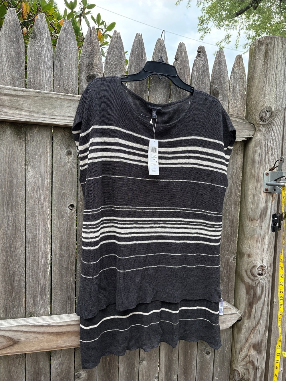 Eileen Fisher small linen Beateau poncho. NWT!!